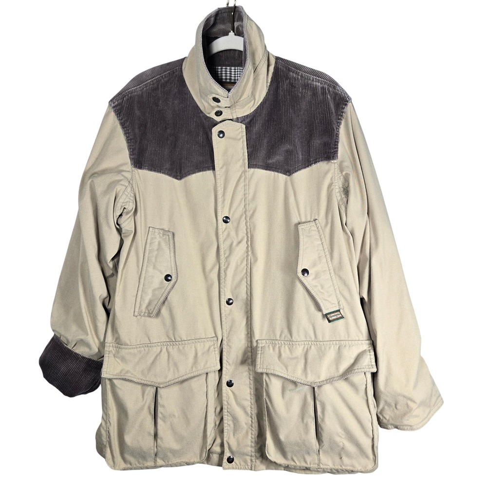 Remington Field Jacket Mens L Tan Corduroy Western Gore Windstopper Outdoor Coat